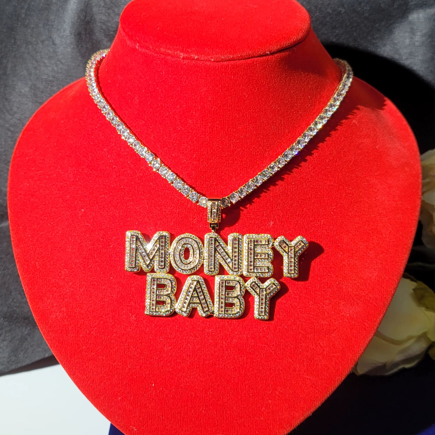 Iced Custom Small Letter Chain