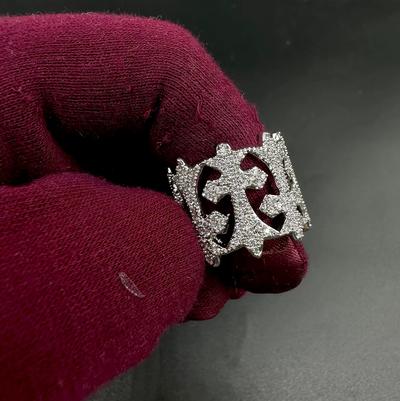 Iced Cross Ring