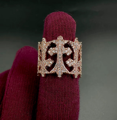 Iced Cross Ring