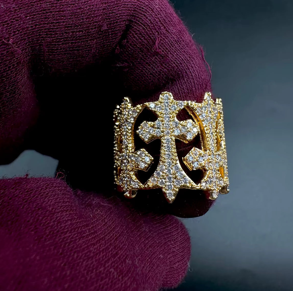 Iced Cross Ring
