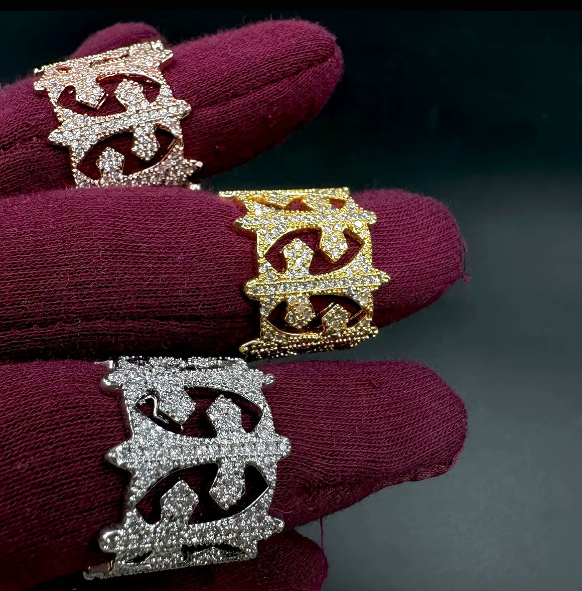 Iced Cross Ring