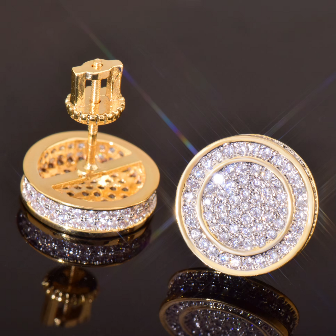 ICED Round Stud Earrings