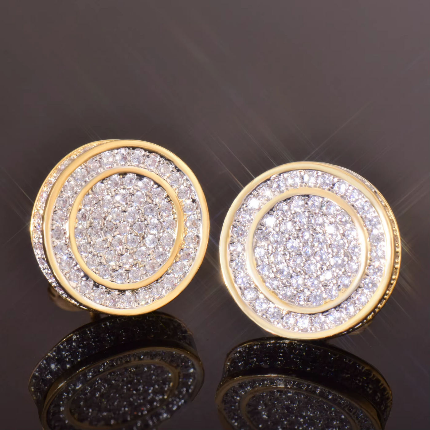 ICED Round Stud Earrings