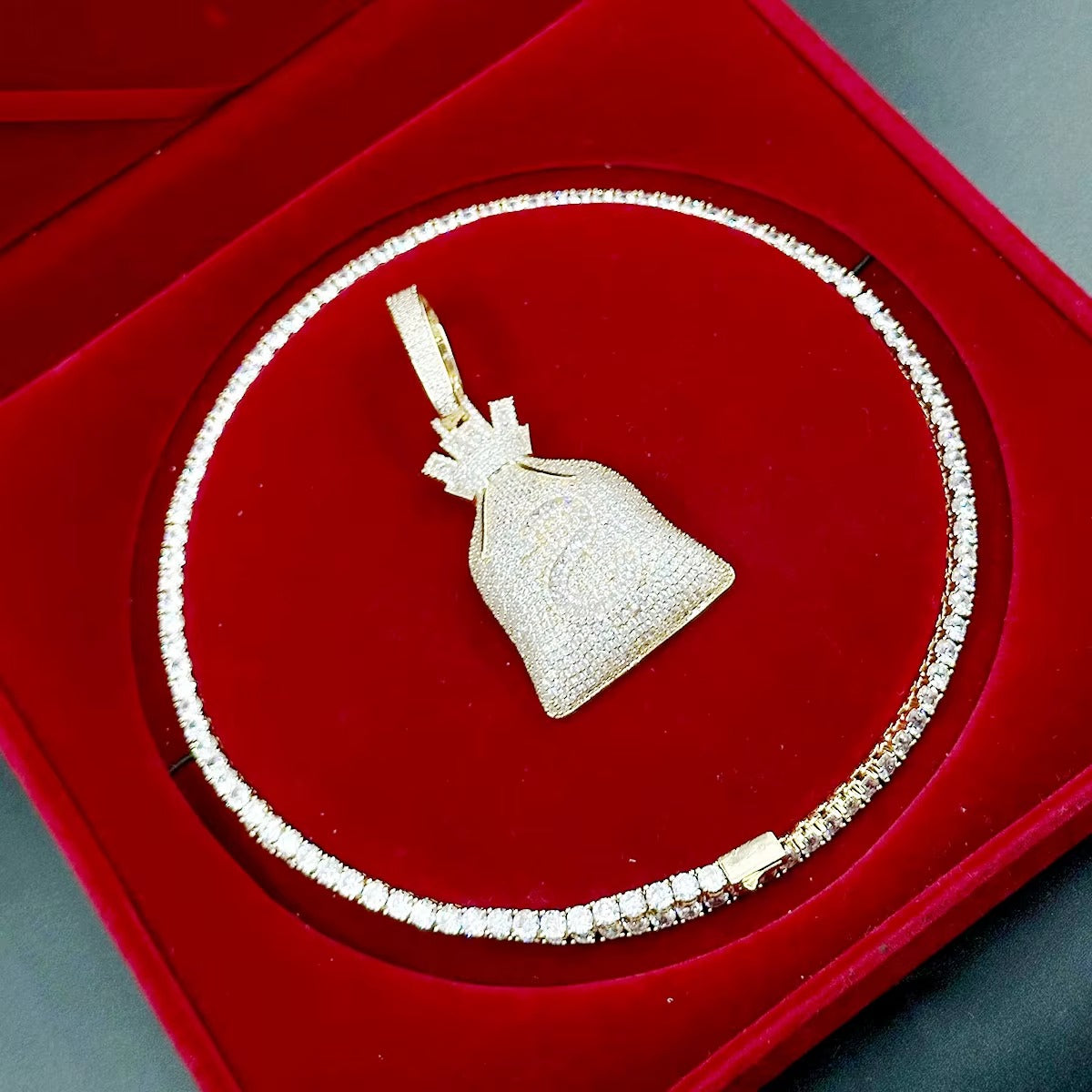 Iced Money Bag Chain