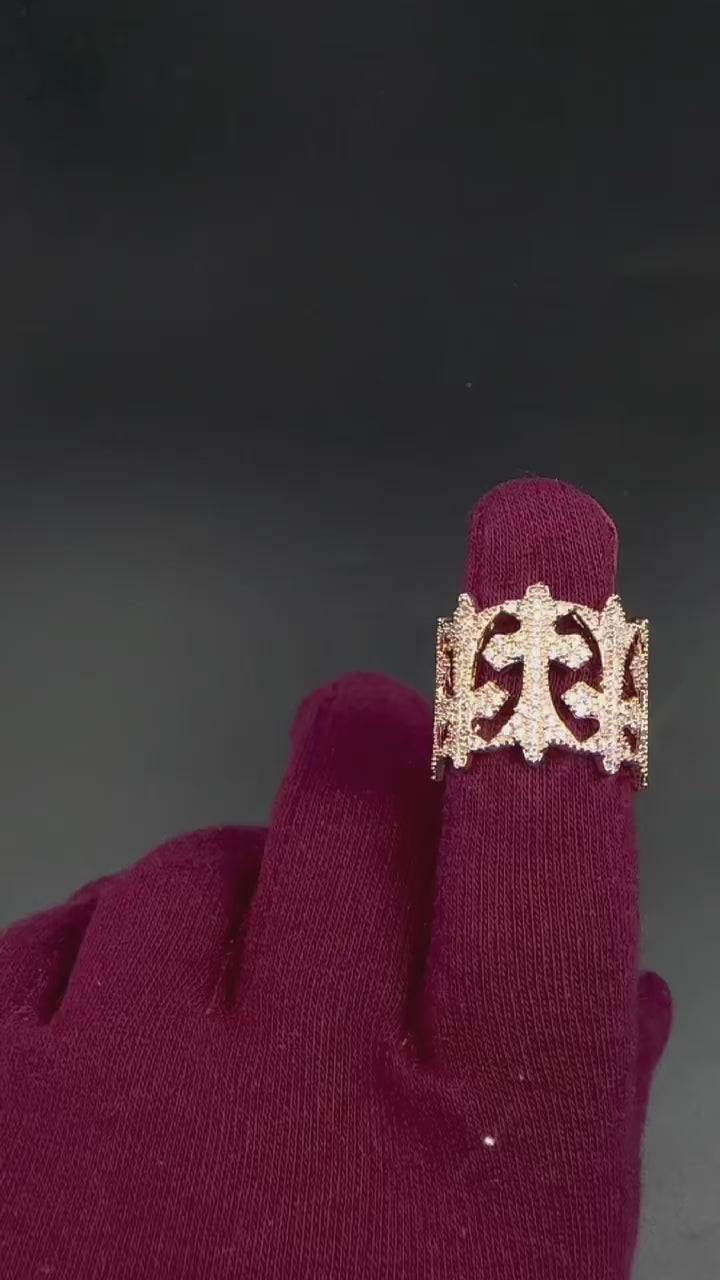 Iced Cross Ring