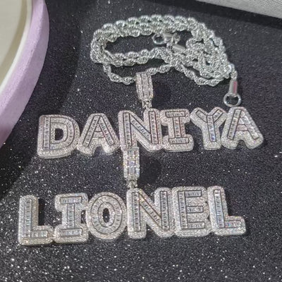 Iced Custom Small Letter Chain